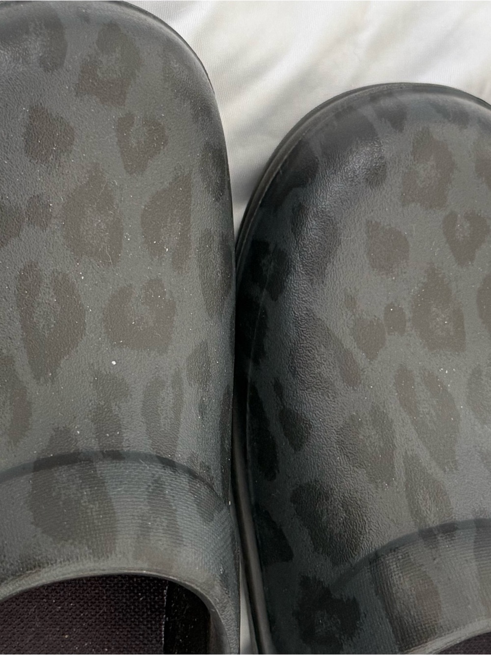 CROCS Women's Black Leopard-Print Slip-On Clog - Picture 4 of 4